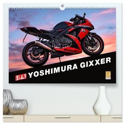 Yoshimura Gixxer Limited Edition (hochwertiger Premium Wandkalender 2025 DIN A2 quer), Kunstdruck in Hochglanz