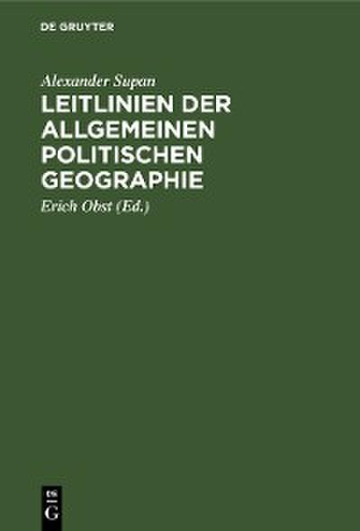 Leitlinien der allgemeinen politischen Geographie