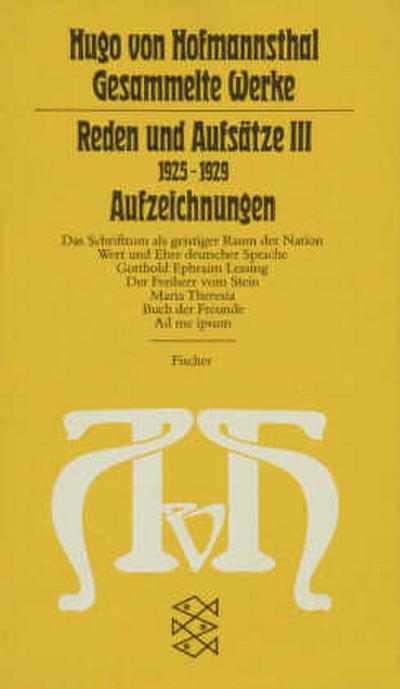 Reden und Aufsätze III