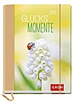 Glücksmomente 2016: Terminplaner mit Einstecktasche, Leseband, Gummibandverschluss, 12 Postkarten und 2-seitigem Wochenkalendarium