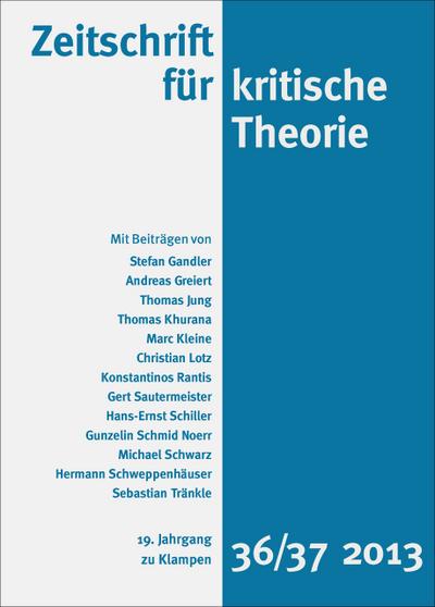 Zeitschrift für kritische Theorie, Heft 36/37