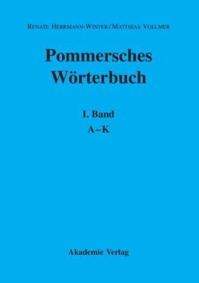 Pommersches Wörterbuch A-K