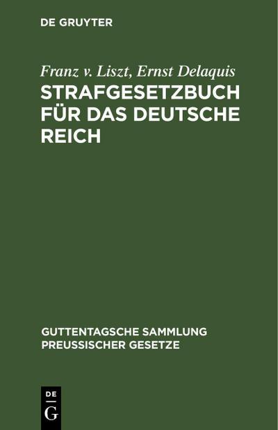 Strafgesetzbuch für das Deutsche Reich