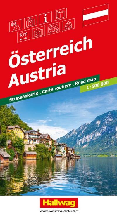 Hallwag Strassenkarte Österreich 1:500.000