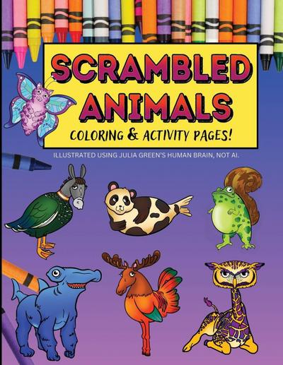 Scrambled Animals Coloring and Activity Book