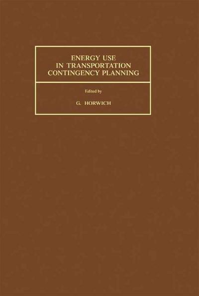 Energy Use in Transportation Contingency Planning