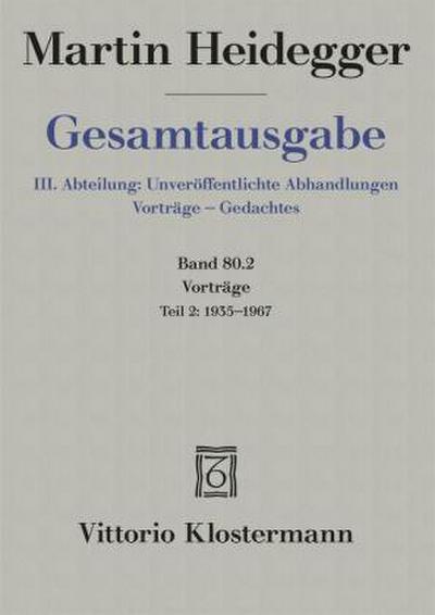 Vorträge: 1935 bis 1967. Tl.2