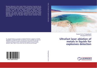 Ultrafast laser ablation of metals in liquids for explosives detection