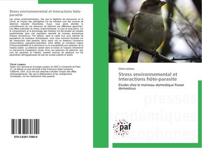 Stress environnemental et Interactions hôte-parasite