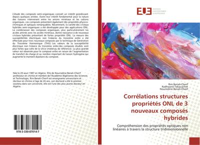 Corrélations structures propriétés ONL de 3 nouveaux composés hybrides