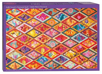 Kaffe Fassett’s Diamond Quilt Jigsaw Puzzle for Adults