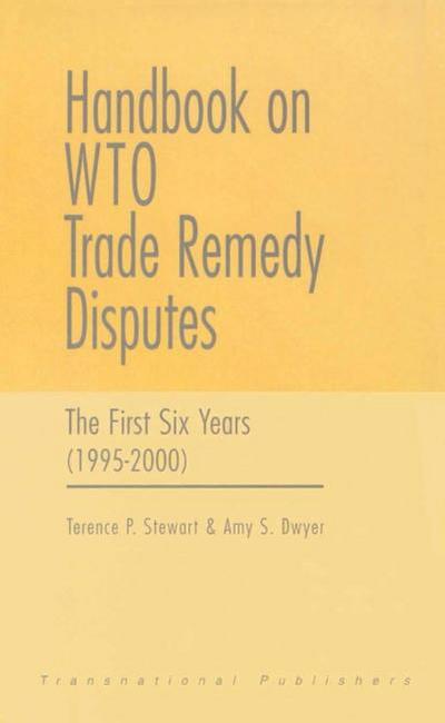 Handbook on Wto Trade Remedy Disputes