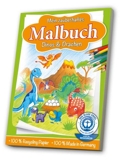 Mein zauberhaftes Malbuch: Dinos & Drachen