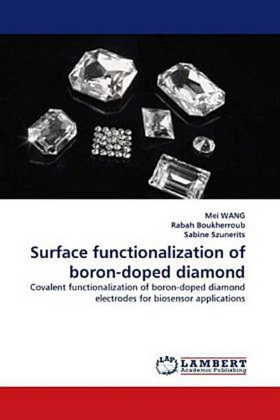 Surface functionalization of boron-doped diamond