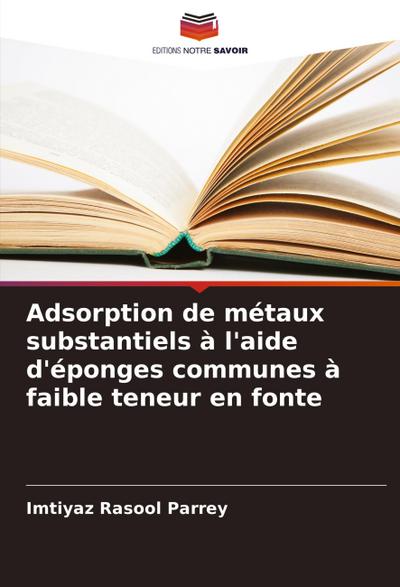 Adsorption de métaux substantiels à l’aide d’éponges communes à faible teneur en fonte