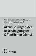 Aktuelle Fragen der Beschäftigung im Öffentlichen Dienst