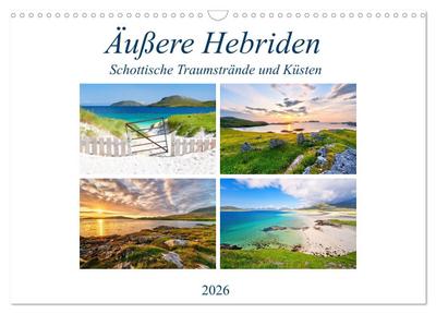 Äußere Hebriden - Schottische Traumstrände und Küsten (Wandkalender 2026 DIN A3 quer), CALVENDO Monatskalender