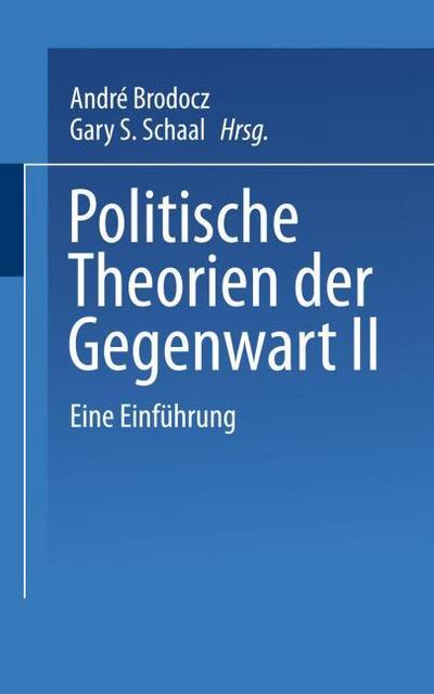 Politische Theorien der Gegenwart II