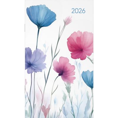 Miniplaner Style Blumenwiese 2026 - Taschen-Kalender 9x15 cm - Weekly - 64 Seiten - 1 Seite 1 Woche - Notiz-Heft - Alpha Edition