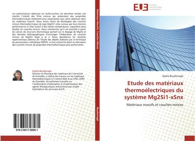 Etude des matériaux thermoélectriques  du système Mg2Si1-xSnx - Djalila Boudemagh