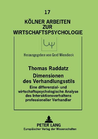 Dimensionen des Verhandlungsstils