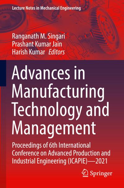 Advances in Manufacturing Technology and Management