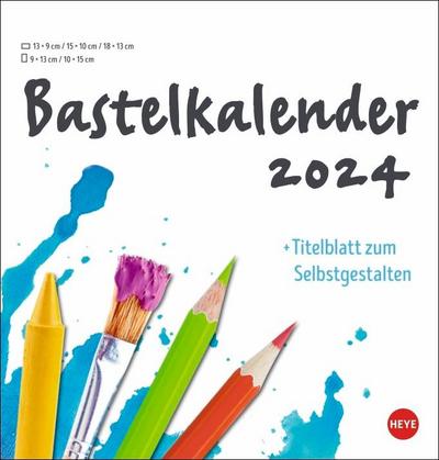 Bastelkalender weiß mittel 2024