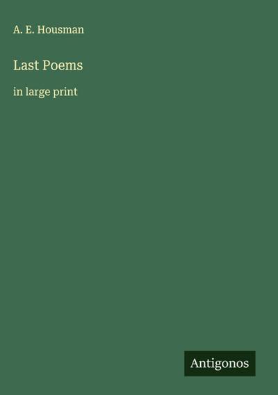 Last Poems
