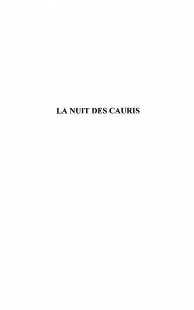 LA NUIT DES CAURIS