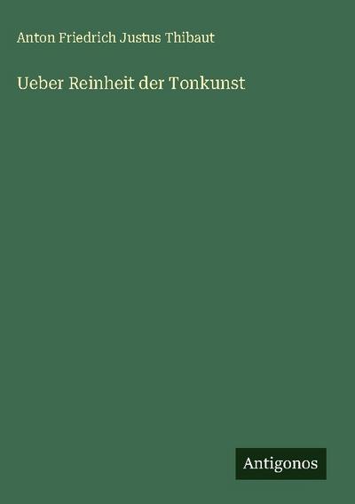 Ueber Reinheit der Tonkunst