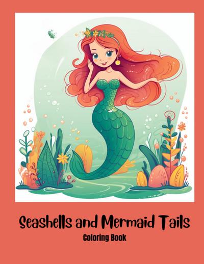 Seashells and Mermaid Tails Coloring Book for Kids