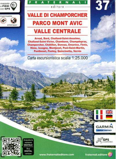 Carta n. 37. Valle di Champorcher, Parco Mont Avic, Valle Centrale
