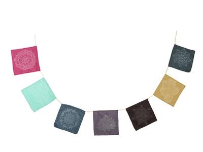 Wunschfähnchen aus Baumwolle farbig