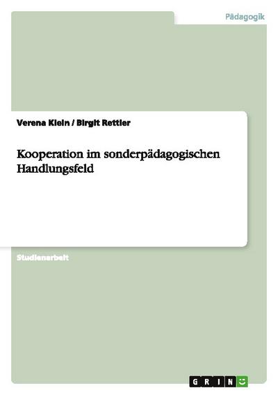 Kooperation im sonderpädagogischen Handlungsfeld