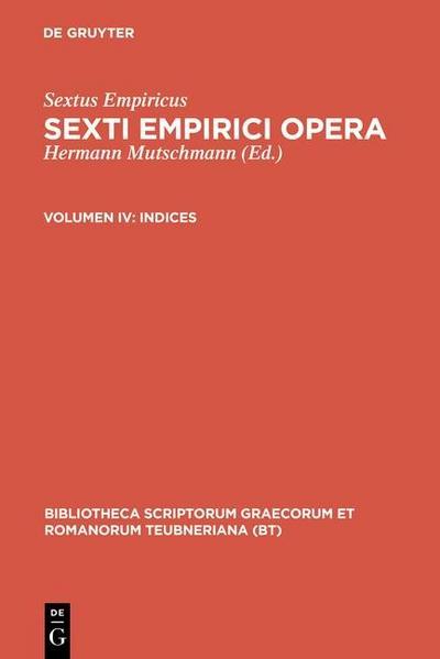 Sexti Empirici opera. Indices