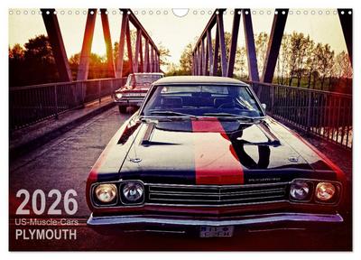 US-Muscle-Cars - Plymouth (Wandkalender 2026 DIN A3 quer), CALVENDO Monatskalender