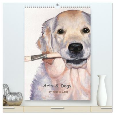 Arts & Dogs (hochwertiger Premium Wandkalender 2024 DIN A2 hoch), Kunstdruck in Hochglanz