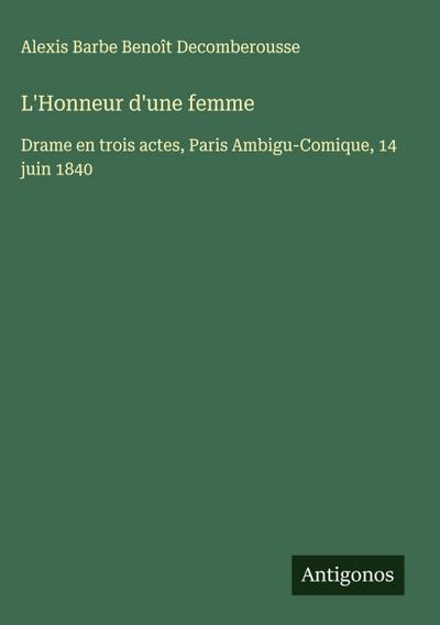 L’Honneur d’une femme