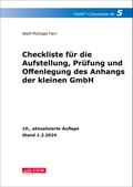 FARR Checkliste 5 für die Aufstellung, Prüfung und Offenlegung des Anhangs der kleinen GmbH
