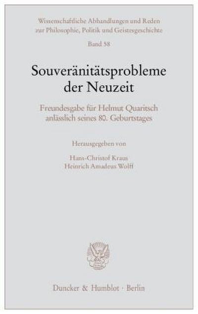 Souveränitätsprobleme der Neuzeit
