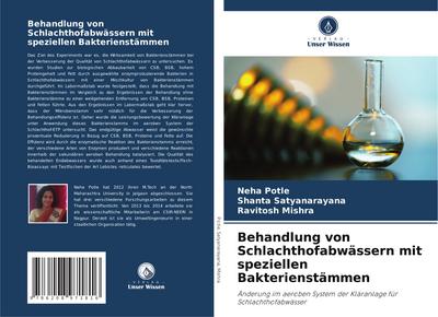 Behandlung von Schlachthofabwässern mit speziellen Bakterienstämmen