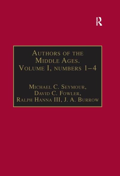 Authors of the Middle Ages. Volume I, Nos 1-4