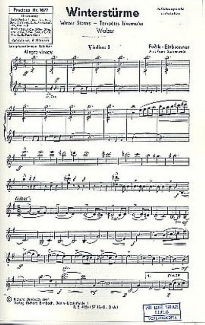 Winterstürme: für SalonorchesterErgänzungsstimmen