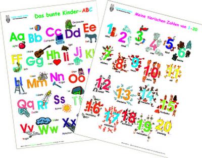 Das bunte Kinder-ABC + Meine tierischen Zahlen von 1-20