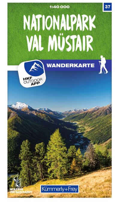 Kümmerly+Frey Wanderkarte 37 Nationalpark Val Müstair 1:40.000