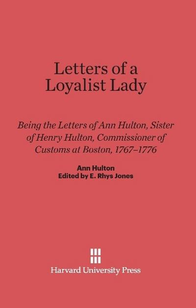 Letters of a Loyalist Lady