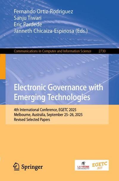 Electronic Governance with Emerging Technologies