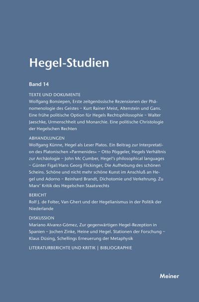 Hegel-Studien / Hegel-Studien