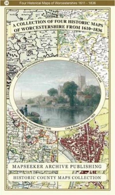 Worcestershire 1610 - 1836 - Fold Up Map that features a col