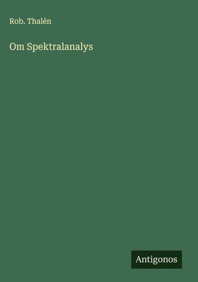 Om Spektralanalys